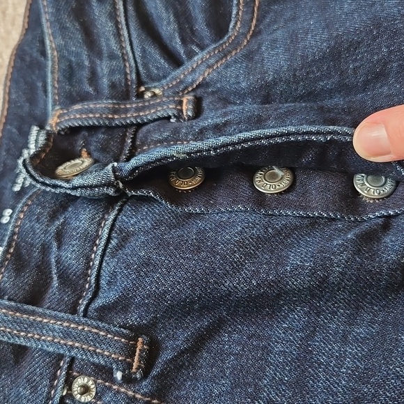 Old Navy High-Rise Slouchy Straight Cropped Dark Wash Jeans Size 00 - Picture 6 of 15